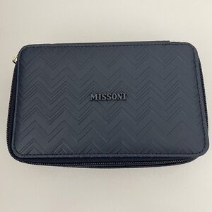 Missoni x Delta Toiletry/Travel Kit with Chevron details. Navy. New with tags!